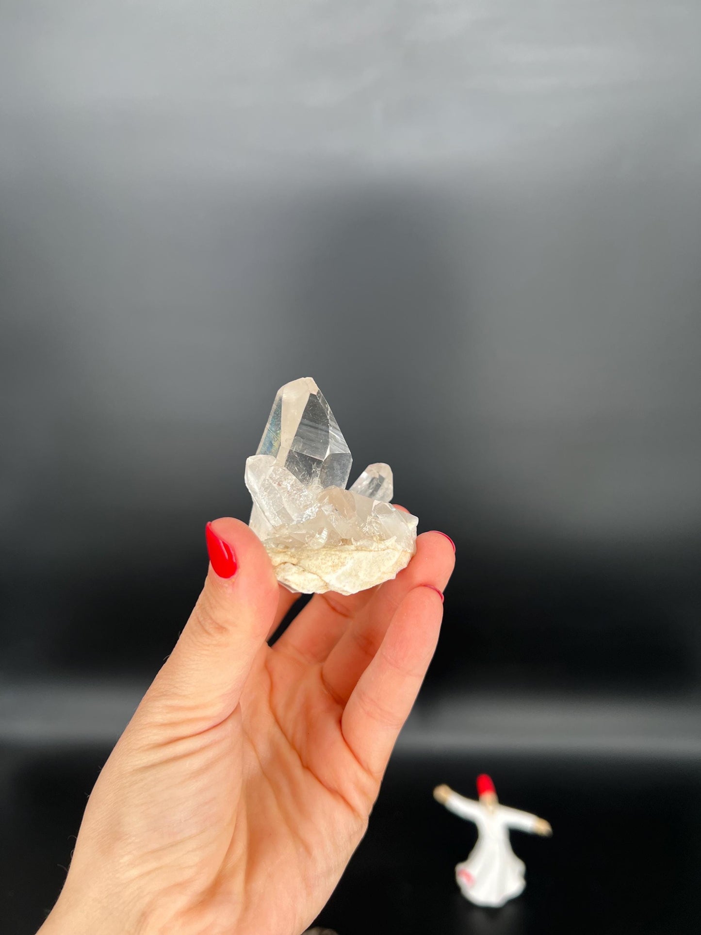 Mini Himalayan Quartz Crystal Cluster | Raw Multi-Terminated Stone