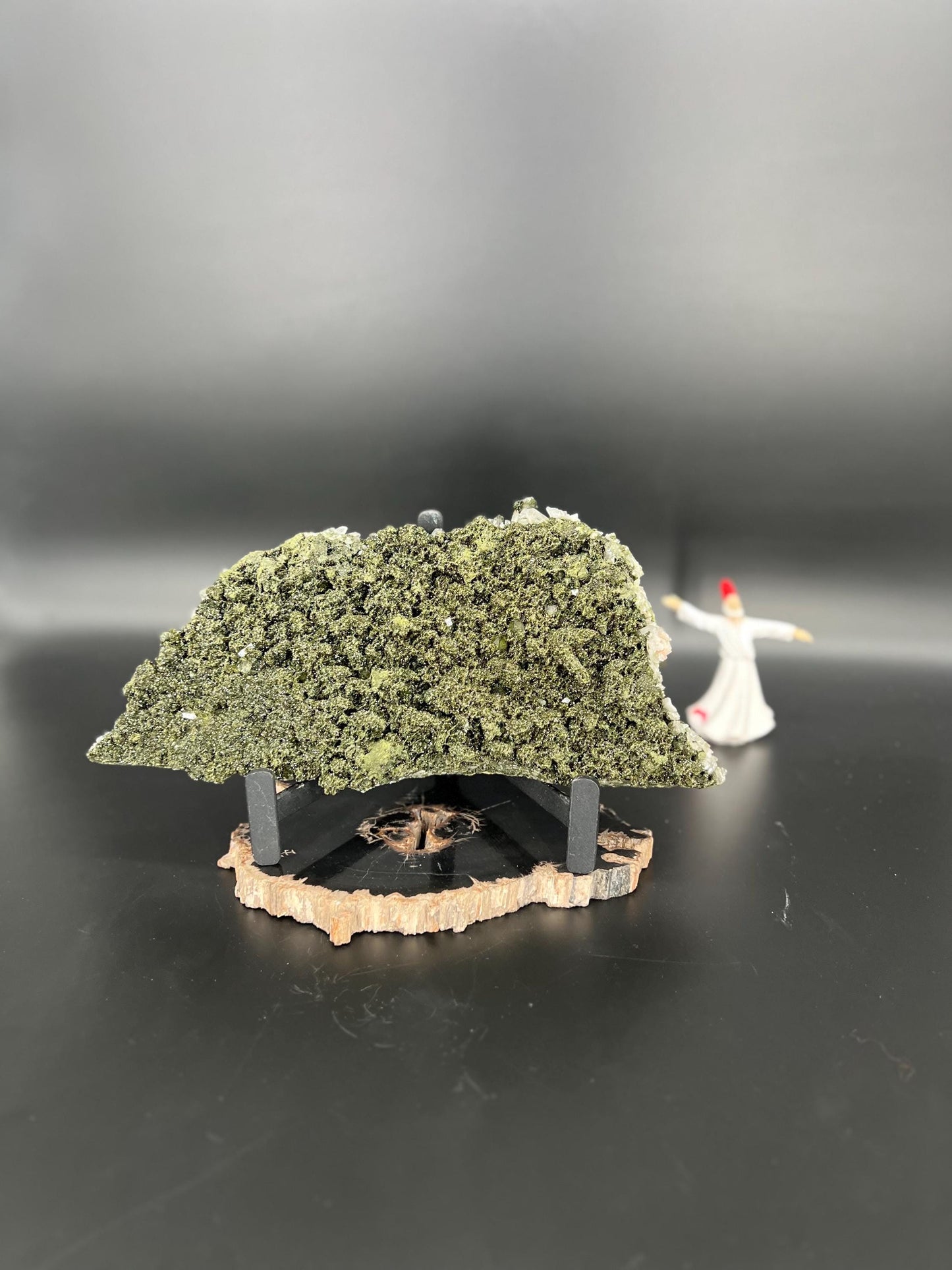 Raw Forest Epidote Cluster | Heart Healing Crystal | Nature Spirit Stone | Emotional Release & Growth | Natural Green Crystal Display