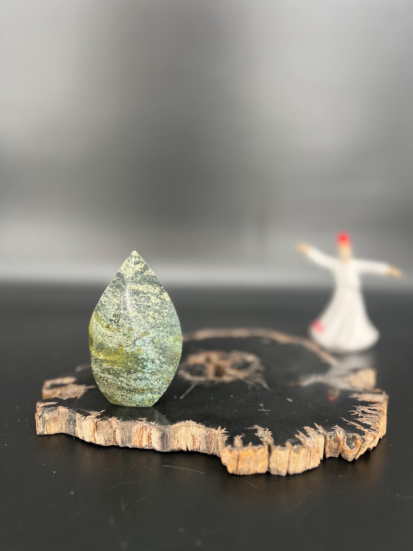 Green Jasper Flame | Grounding Crystal for Heart Chakra, Earth Healing, Focus & Balance | Root Chakra Support