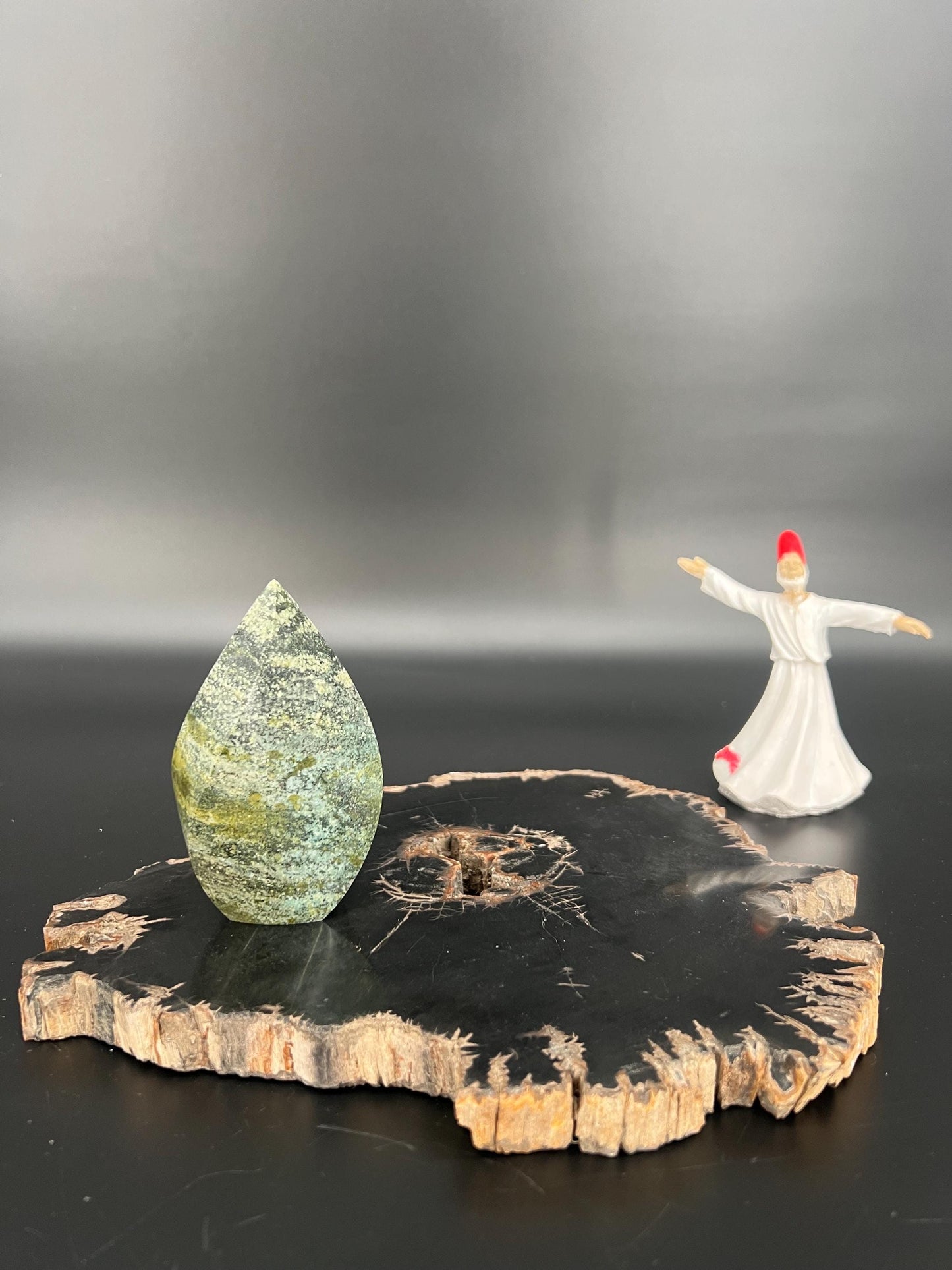 Green Jasper Flame | Grounding Crystal for Heart Chakra, Earth Healing, Focus & Balance | Root Chakra Support